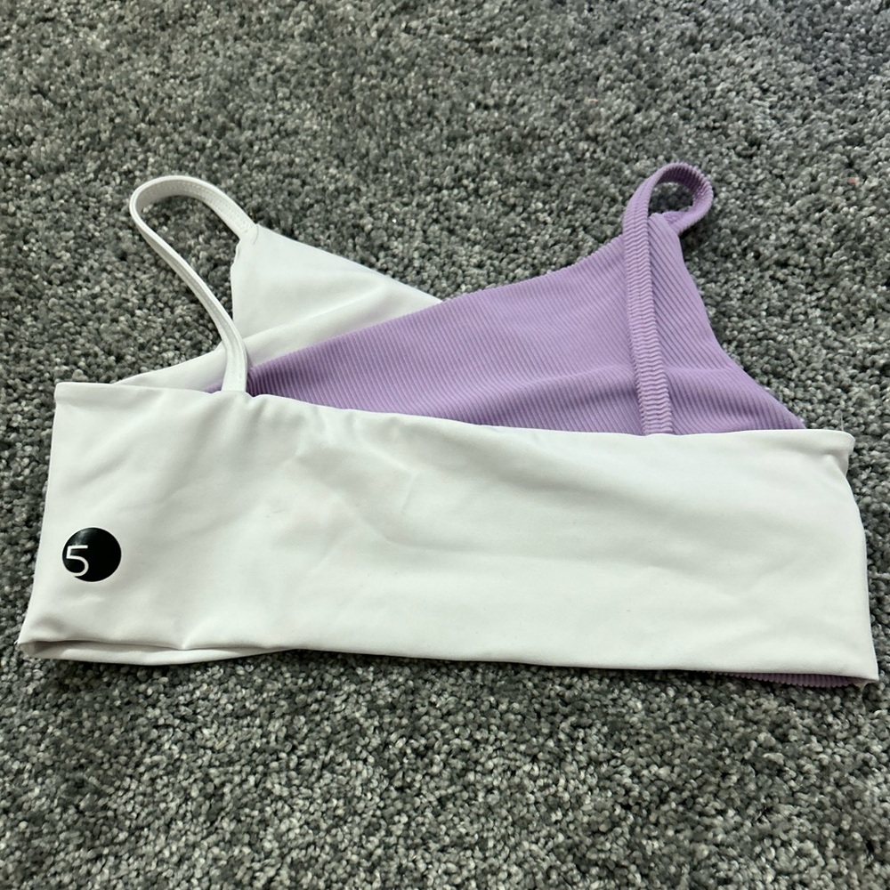 Five dancewear white and purple top Size axs - Picture 2 of 2